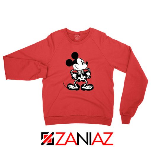 Mickey Mouse Skull Red Sweatshirt