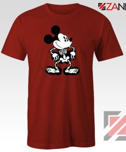 Mickey Mouse Skull Red Tshirt