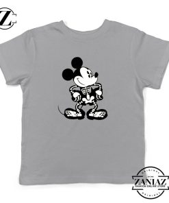 Mickey Mouse Skull Sport Grey Kids Tshirt