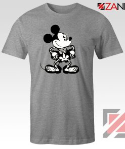 Mickey Mouse Skull Sport Grey Tshirt