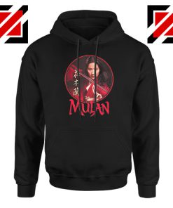 Mulan Portrait Circle Black Hoodie