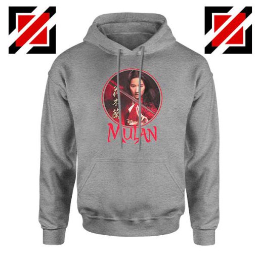 Mulan Portrait Circle Sport Grey Hoodie