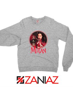 Mulan Portrait Circle Sport Grey Sweatshirt