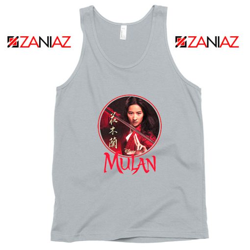 Mulan Portrait Circle Sport Grey Tank Top