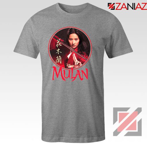 Mulan Portrait Circle Sport Grey Tshirt