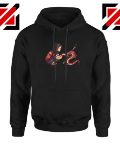 Mulan and Mushu Black Hoodie