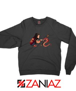 Mulan and Mushu Black Sweatshirt