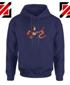 Mulan and Mushu Navy Blue Hoodie