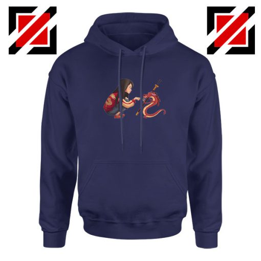 Mulan and Mushu Navy Blue Hoodie