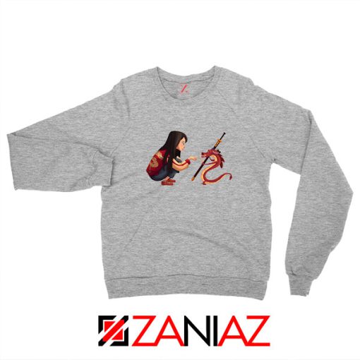 Mulan and Mushu Sport Grey Sweatshirt