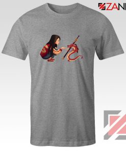 Mulan and Mushu Sport Grey Tshirt