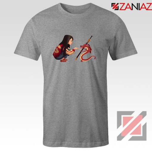 Mulan and Mushu Sport Grey Tshirt