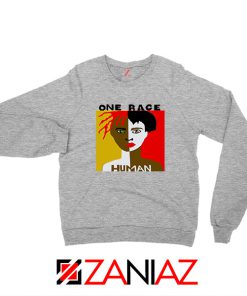 One Race Human Sport Grey Sweatshirt