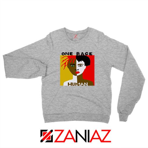 One Race Human Sport Grey Sweatshirt