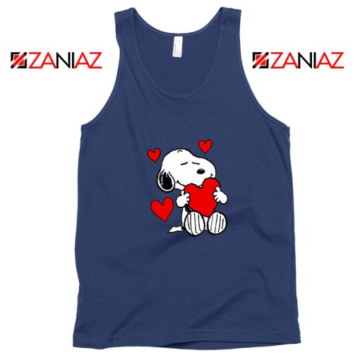 Snoopy Valentine Navy Blue Tank Top