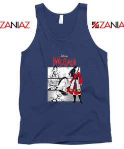 Womens Mulan Navy Blue Tank Top