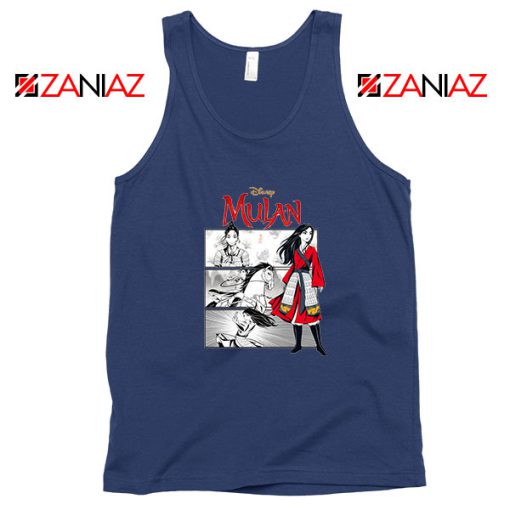 Womens Mulan Navy Blue Tank Top