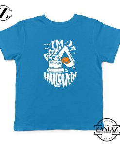 Digging Halloween Kids Blue Tshirt