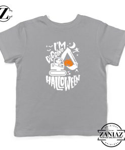 Digging Halloween Kids Sport Grey Tshirt