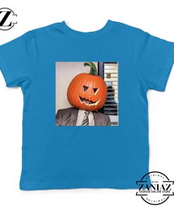 Dwight Pumpkin Head Kids Blue Tshirt