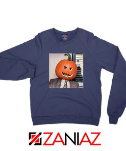 Dwight Pumpkin Head Navy Blue Sweatshirt