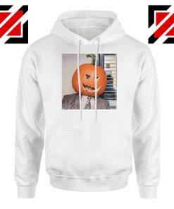 Dwight Pumpkin Head White Hoodie