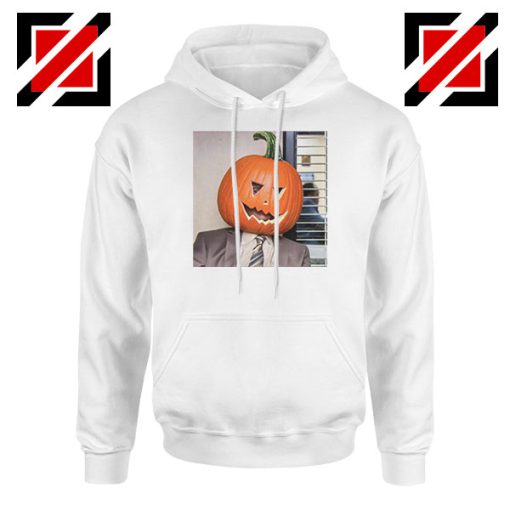 Dwight Pumpkin Head White Hoodie