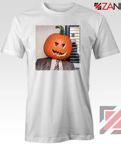 Dwight Pumpkin Head White Tshirt