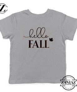 Hello Fall Kids Sport Grey Tshirt