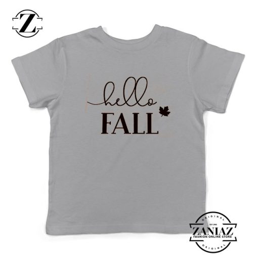 Hello Fall Kids Sport Grey Tshirt