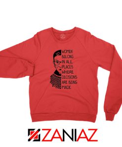 Ruth Bader Ginsburg Red Sweatshirt