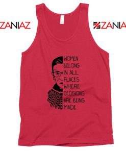 Ruth Bader Ginsburg Red Tank Top