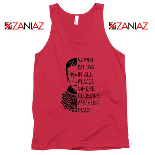 Ruth Bader Ginsburg Red Tank Top