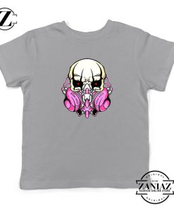 Skull Gas Mask Kids White Tshirt