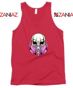 Skull Gas Mask Red Tank Top