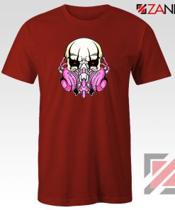 Skull Gas Mask Red Tshirt