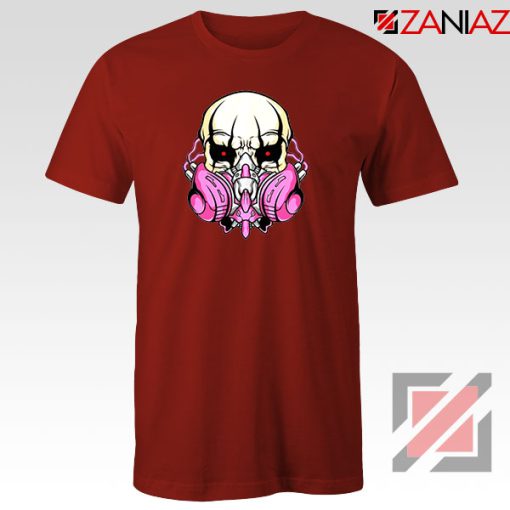 Skull Gas Mask Red Tshirt