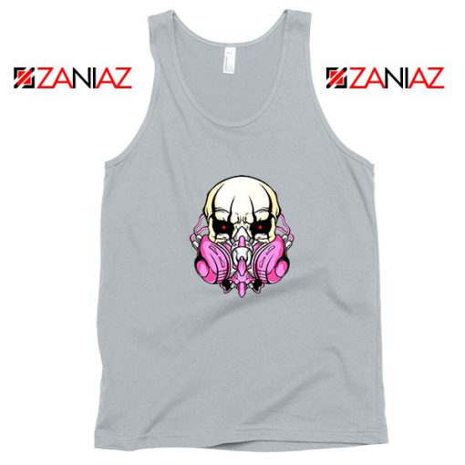 Skull Gas Mask Sport Grey Tank Top