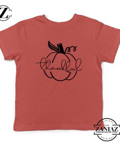 Thankful Pumpkin Kids Red Tshirt