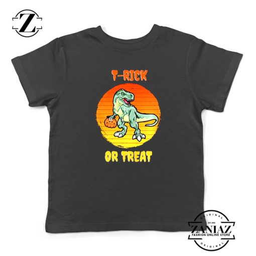 Trick or Treat Trex Kids Tshirt