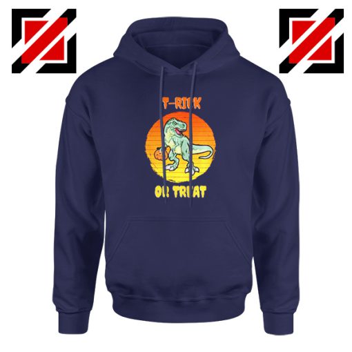 Trick or Treat Trex Navy Blue Hoodie