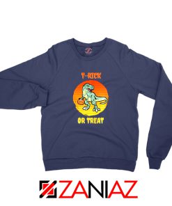 Trick or Treat Trex Navy Blue Sweatshirt