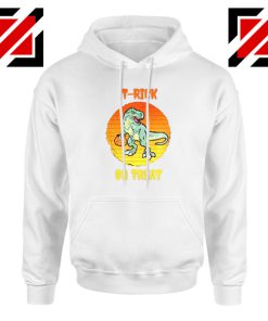 Trick or Treat Trex White Hoodie