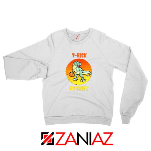 Trick or Treat Trex White Sweatshirt