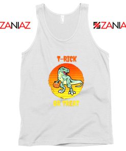 Trick or Treat Trex White Tank Top