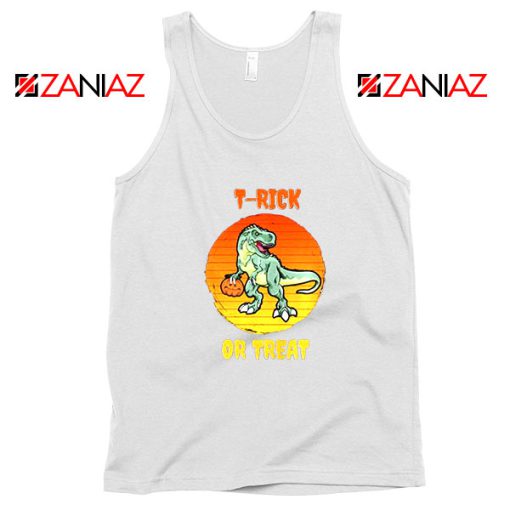 Trick or Treat Trex White Tank Top