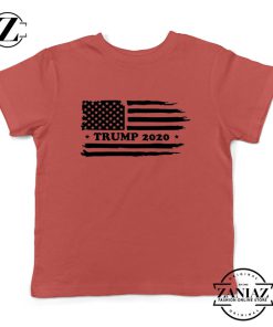 Trump American Flag Kids Red Tshirt