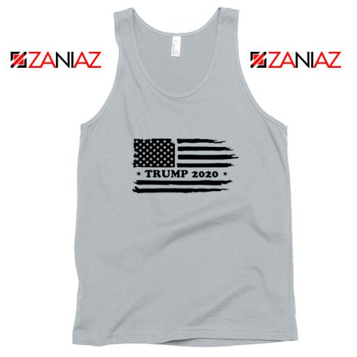 Trump American Flag Sport Grey Tank Top