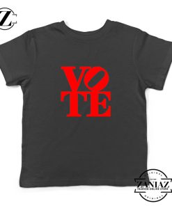 Vote Graphic Kids Black Tshirt