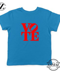 Vote Graphic Kids Blue Tshirt